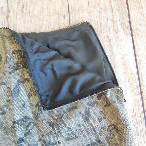 Ann Taylor A-Line floral wool blend skirt sz 10P - Picture 4 of 7